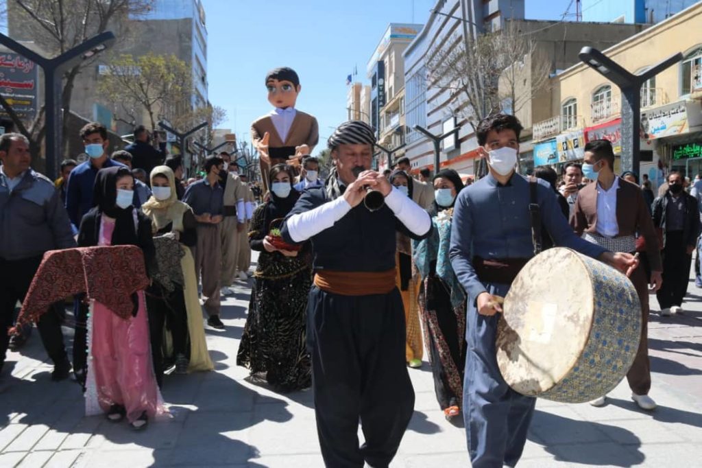 Kurdish Nowruz celebration and traditional folk dance, Kurdistan Region